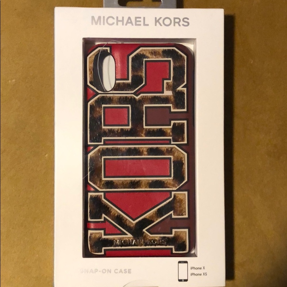 Michael Kors snap-on case for iPhone X and XS.